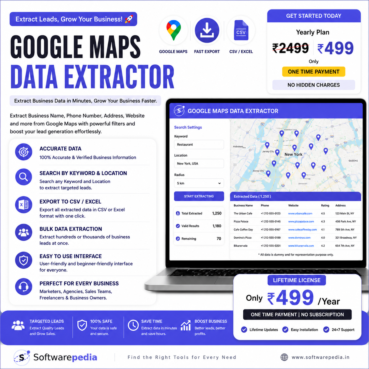 Google Maps Data Extractor Software Google Maps Data Extractor Software – Extract Business Leads, Phone Numbers & Websites - Image 1