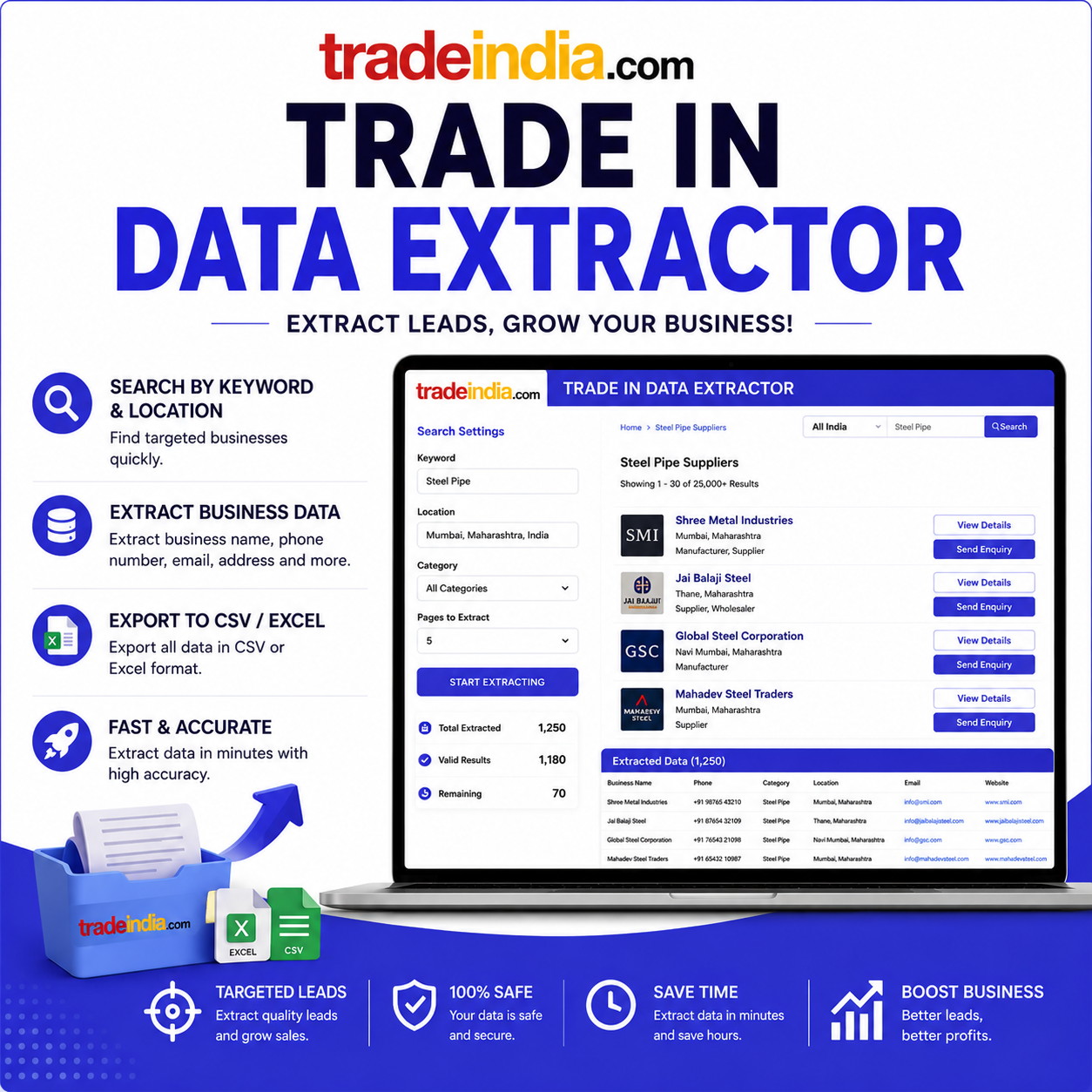 TradeIndia Data Extractor TradeIndia Data Extractor Software | Extract Business Leads & Supplier Data - Image 1